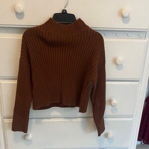 NWOT Zara Brown Ribbed Girls Sweater